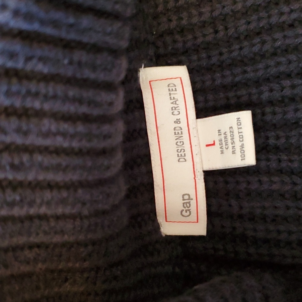 GAP Mockneck Sweater Jacket 100% Cotton - Picture 16 of 16